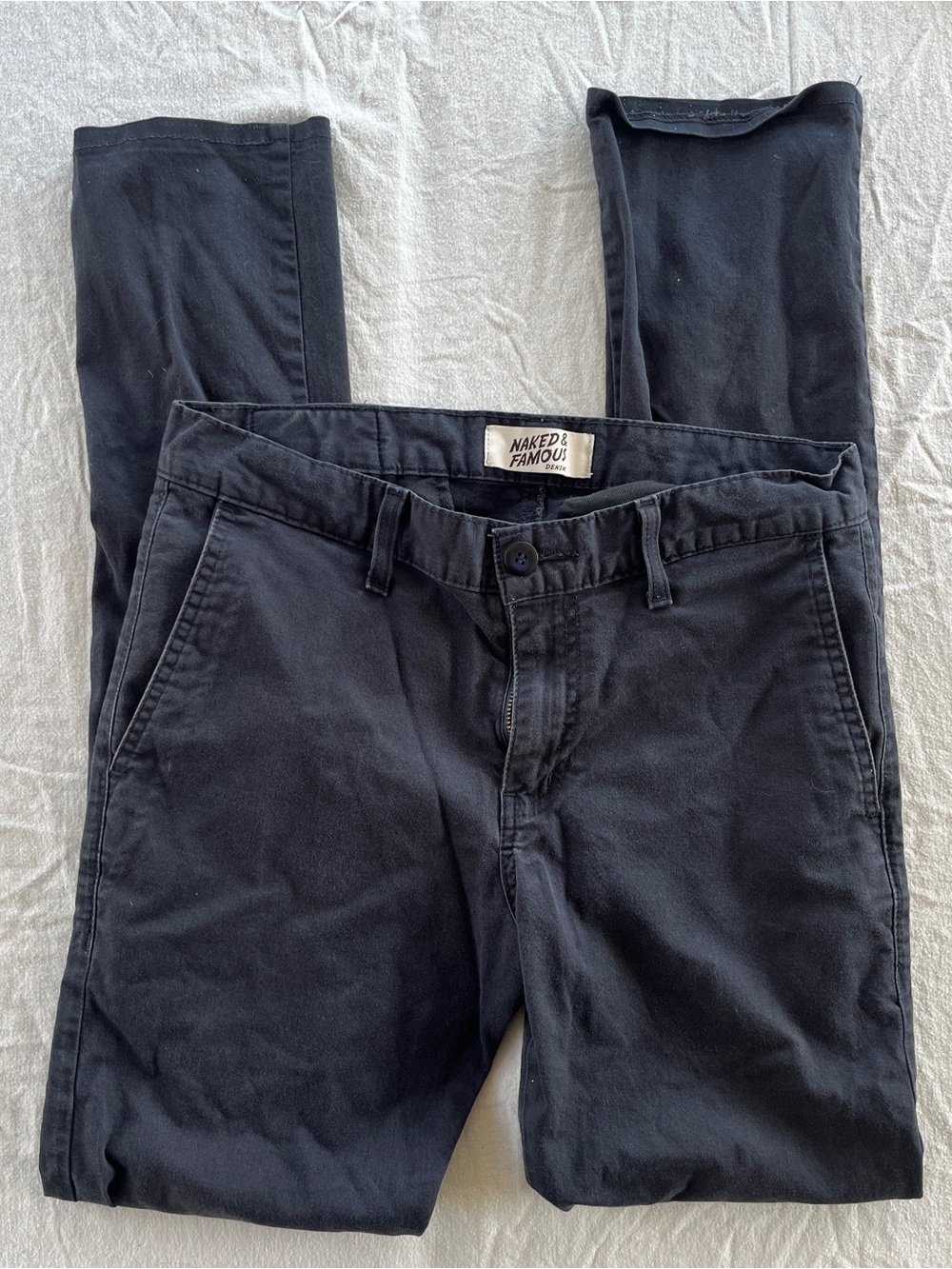 Naked & Famous Denim Navy Chino Pants